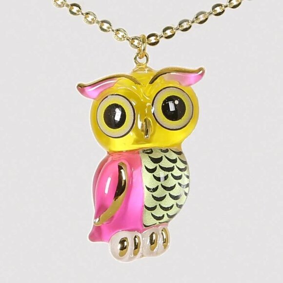 Glass Baron Jewelry - Glass Baron Owl Necklace in Gift Box